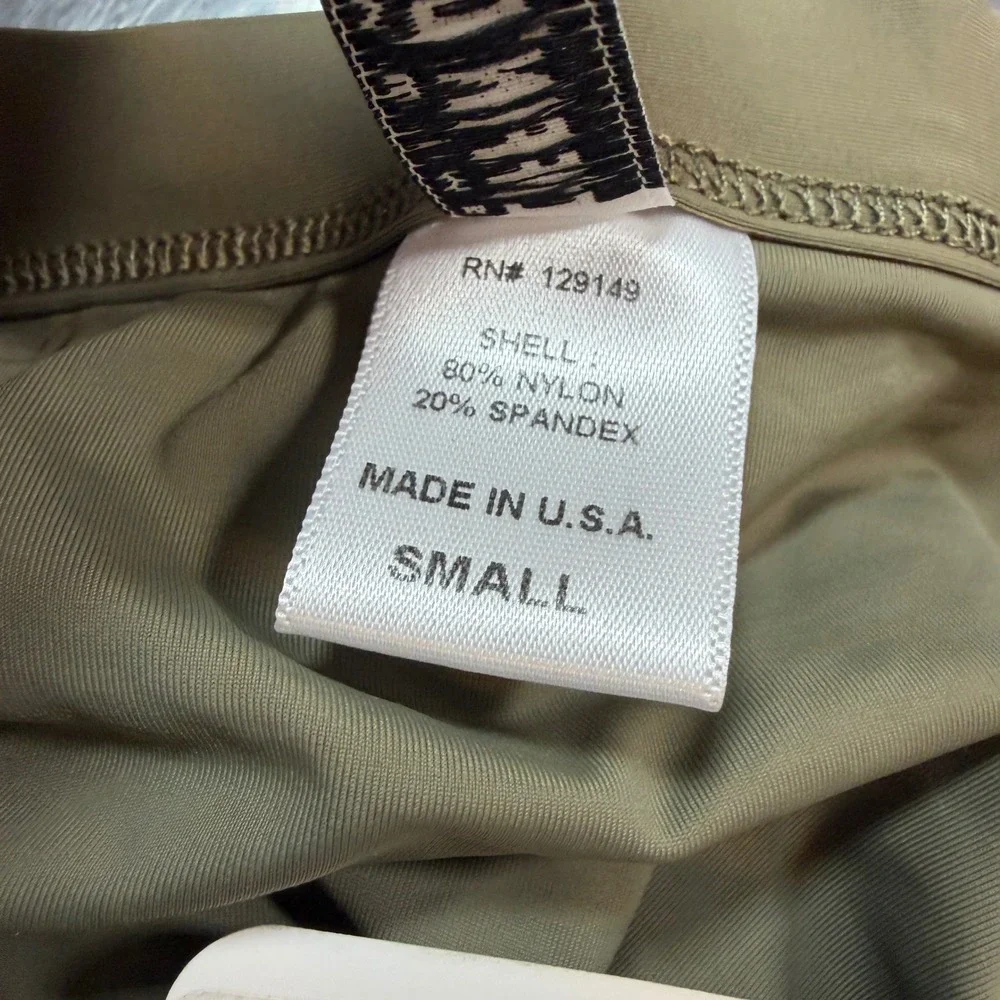 Dippin' Daisy's Bikini Bottoms Size Small Olive Green High‎ Waisted Cheeky New